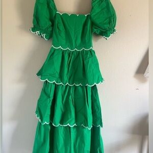Scallop Tiered Dress English Factory S